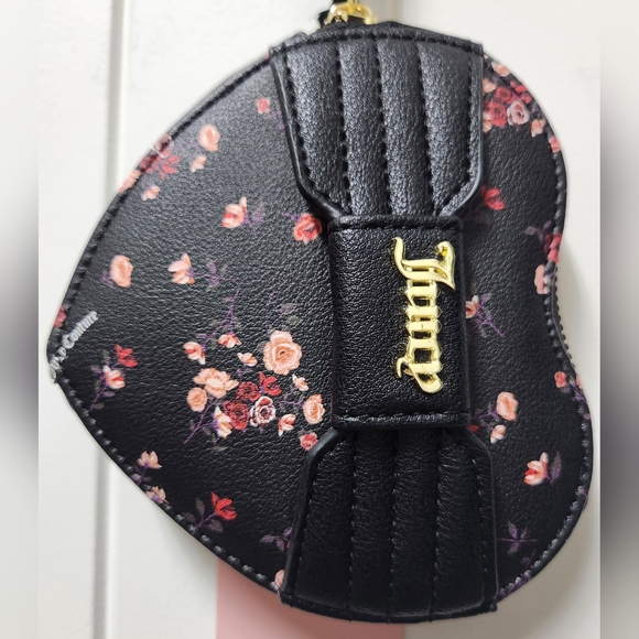 JUICY COUTURE Ditzy Rose Black Pretty Bow Heart Za NWT SALE SALE SALE - Picture 7 of 13